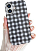 Cute and aesthetically pleasing plaid phone case for iPhone 15, soft and ultra-thin TPU shockproof phone case suitable for women and girls.